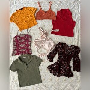 American Eagle 🦅 SEVEN (7) Mixed Women’s assorted Tops and Bralettes